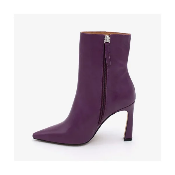 Ángel Alarcón Leire - Leather Pointed Toe High Heel Booties Online