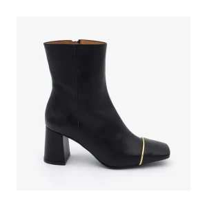 Ángel Alarcón Lesley - Heeled Leather Booties With Square Toe & Zipper Discount