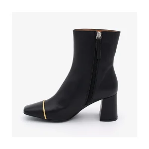 Ángel Alarcón Lesley - Heeled Leather Booties With Square Toe & Zipper Discount