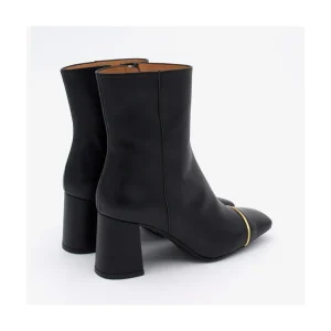 Ángel Alarcón Lesley - Heeled Leather Booties With Square Toe & Zipper Discount