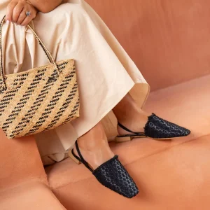 Ángel Alarcón Liza - Raffia Slingback Flats Hot