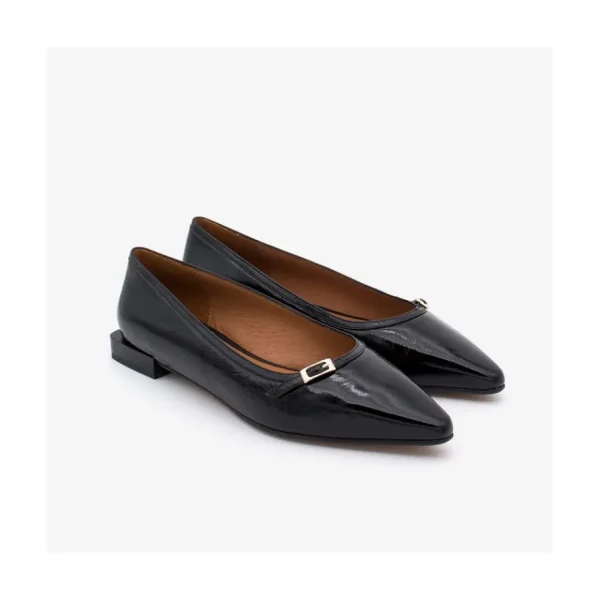 Ángel Alarcón Lua - Shiny Leather Pointed Toe Flats New