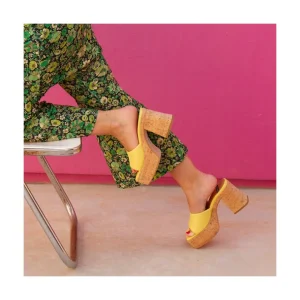 Ángel Alarcón Mahalia - High Cork Platforms Foamed Mules Online