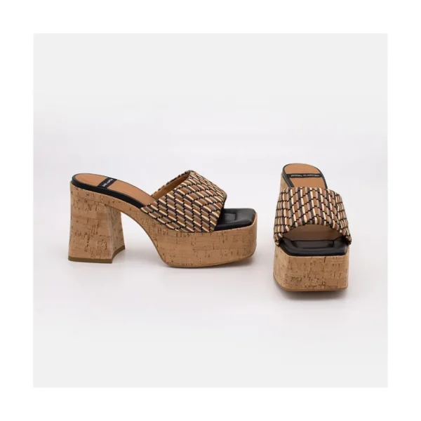 Ángel Alarcón Mahalia - High Cork Platforms Foamed Mules New