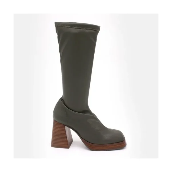 Ángel Alarcón Managua - Elastic Sock-Type Boots With High Geometric Heels Online