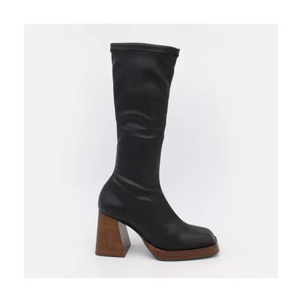 Ángel Alarcón Managua - Elastic Sock-Type Boots With High Geometric Heels Online