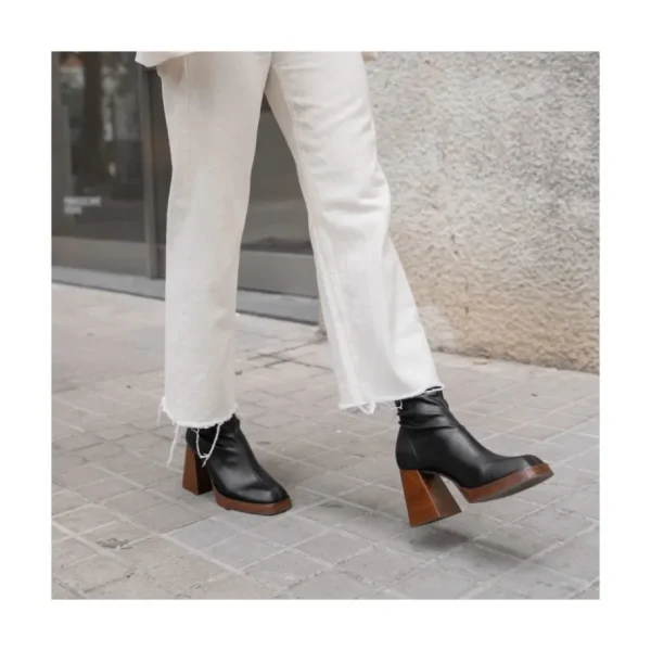 Ángel Alarcón Managua - Elastic Sock-Type Boots With High Geometric Heels Online