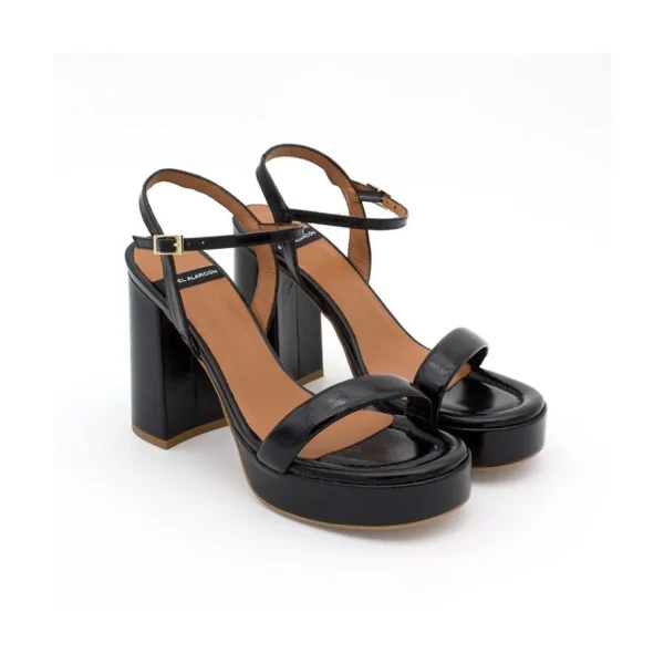 Ángel Alarcón Mandy - Leather Foamed Sandals With Platform & High Heels Discount