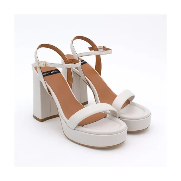 Ángel Alarcón Mandy - Leather Foamed Sandals With Platform & High Heels Discount