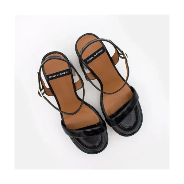 Ángel Alarcón Mandy - Leather Foamed Sandals With Platform & High Heels Discount