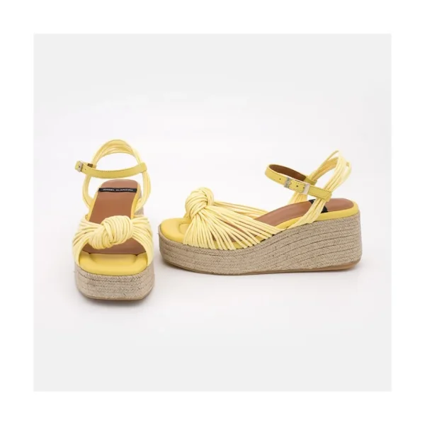 Ángel Alarcón Martha - Foamed Wedge Leather Sandals Best