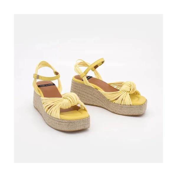 Ángel Alarcón Martha - Foamed Wedge Leather Sandals Best
