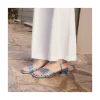 Ángel Alarcón Mazzy - Iridescence Strappy Sandal With Triangular Heel Design. Hot