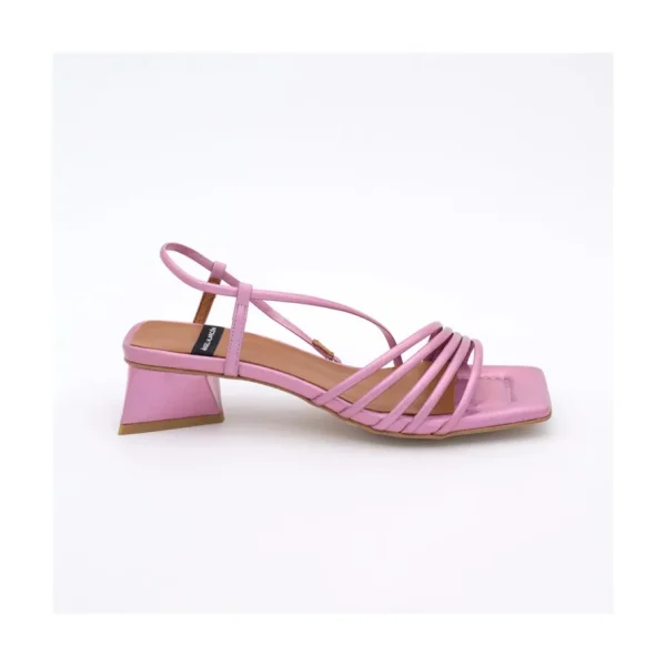 Ángel Alarcón Mazzy - Iridescence Strappy Sandal With Triangular Heel Design. Best