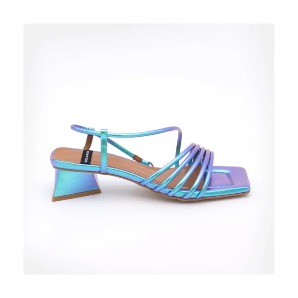 Ángel Alarcón Mazzy - Iridescence Strappy Sandal With Triangular Heel Design. Hot