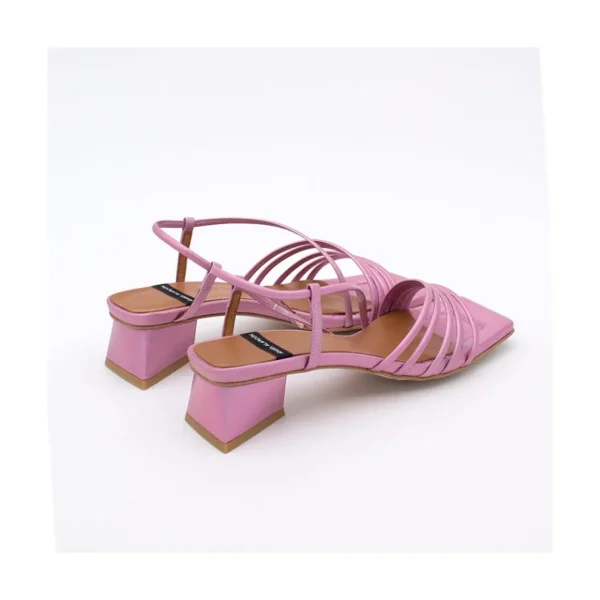 Ángel Alarcón Mazzy - Iridescence Strappy Sandal With Triangular Heel Design. Best