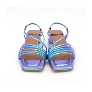 Ángel Alarcón Mazzy - Iridescence Strappy Sandal With Triangular Heel Design. Hot