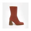 Ángel Alarcón Motagua - Leather Women S Boots With Block Heel Discount