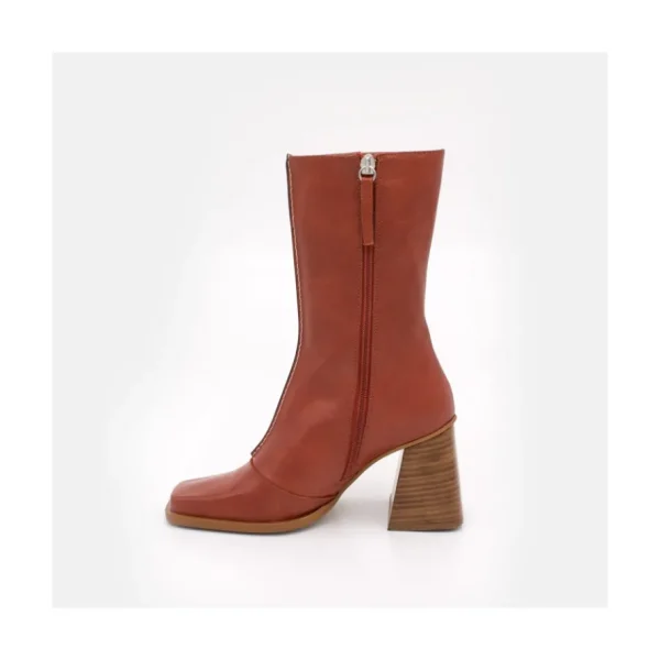Ángel Alarcón Motagua - Leather Women S Boots With Block Heel Discount