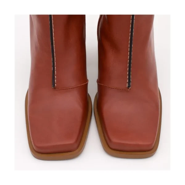 Ángel Alarcón Motagua - Leather Women S Boots With Block Heel Discount