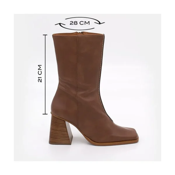 Ángel Alarcón Motagua - Leather Women S Boots With Block Heel Best
