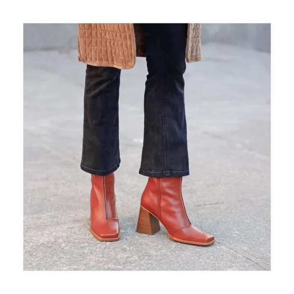 Ángel Alarcón Motagua - Leather Women S Boots With Block Heel Discount