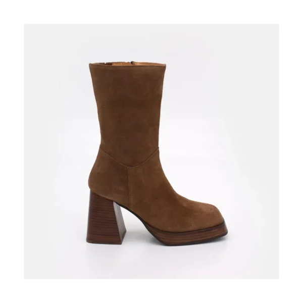 Ángel Alarcón Olama - Comfortable Women S Chunky Heels And Platform Suede Boots Fashion