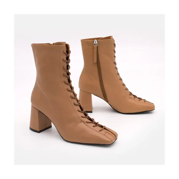 Ángel Alarcón Pacuare - Ankle Boots With Laces And Zipper, Wide Heels Online