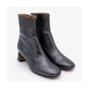 Ángel Alarcón Parsons - Women S Metallized Leather Booties With Comfortable Low Heels Outlet