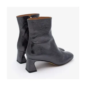 Ángel Alarcón Parsons - Women S Metallized Leather Booties With Comfortable Low Heels Outlet