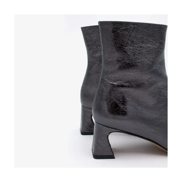 Ángel Alarcón Parsons - Women S Metallized Leather Booties With Comfortable Low Heels Outlet