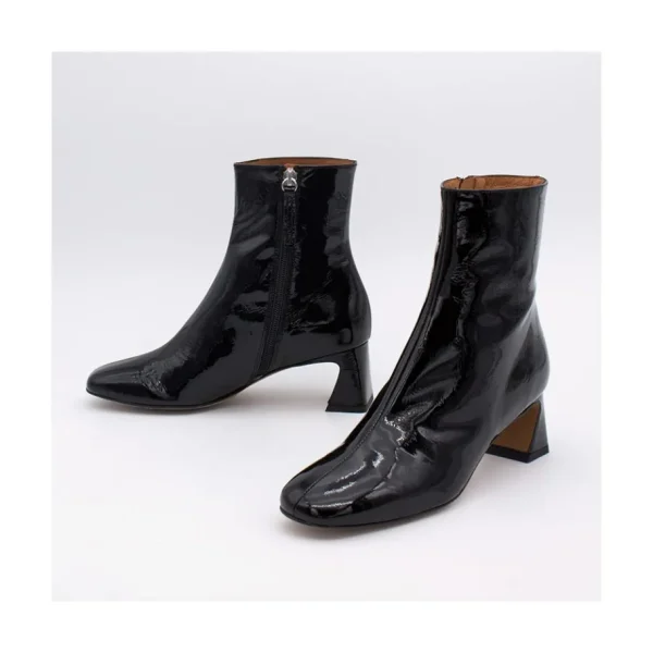 Ángel Alarcón Parsons - Women S Metallized Leather Booties With Comfortable Low Heels Online