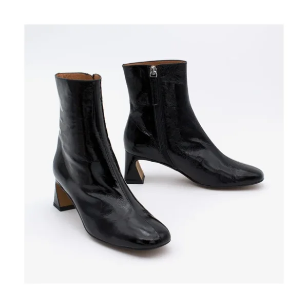 Ángel Alarcón Parsons - Women S Shinny Leather Booties With Comfortable Low Heels New