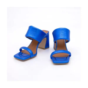 Ángel Alarcón Parton - Metallized Leather Foamed Heeled Sandals Sale