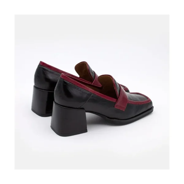 Ángel Alarcón Peggy - Duotone Shiny Leather Women S Moccasin With Block Heel Clearance