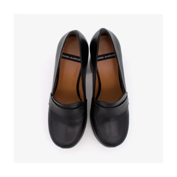 Ángel Alarcón Petra - Women S Leather Moccasins With Block High Heel And Platform Online