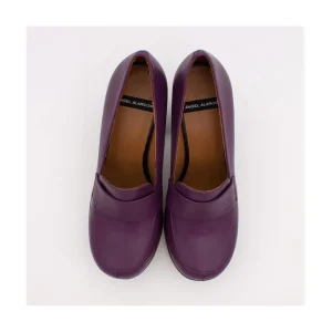 Ángel Alarcón Petra - Women S Leather Moccasins With Wood Block High Heel And Platform Best