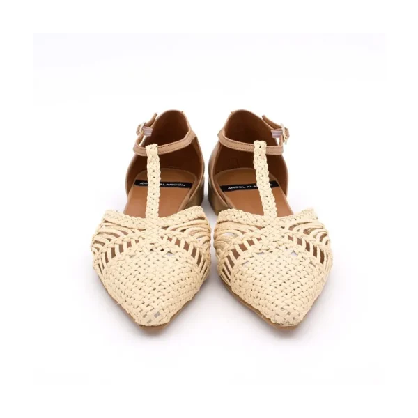 Ángel Alarcón Pulp - Raffia T-Strap Flat Sandal Sale