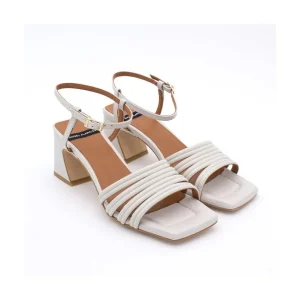 Ángel Alarcón Roberts - Leather Strap Sandals With Medium Heel Discount