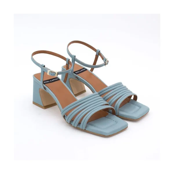 Ángel Alarcón Roberts - Leather Strap Sandals With Medium Heel Sale