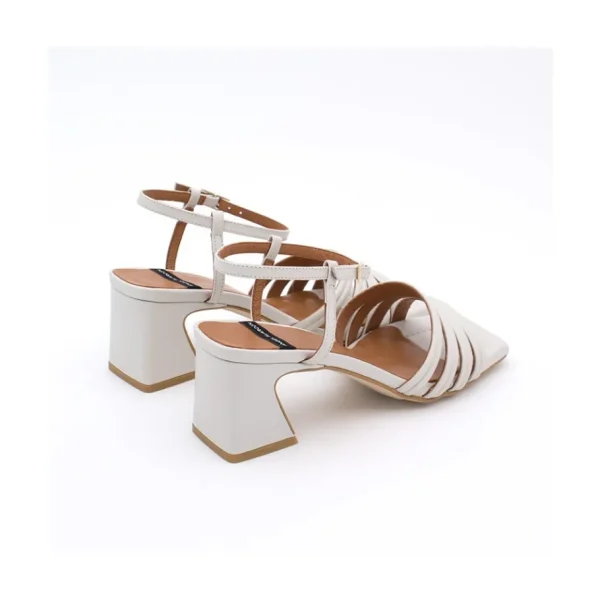 Ángel Alarcón Roberts - Leather Strap Sandals With Medium Heel Discount