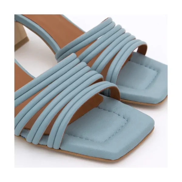 Ángel Alarcón Roberts - Leather Strap Sandals With Medium Heel Sale