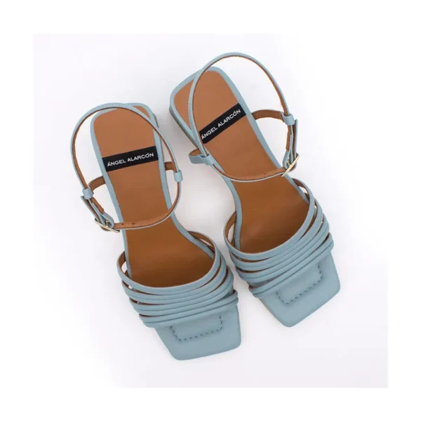 Ángel Alarcón Roberts - Leather Strap Sandals With Medium Heel Sale