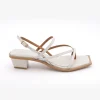 Ángel Alarcón Rowland - Leather Sandals With Geometric Heel Discount