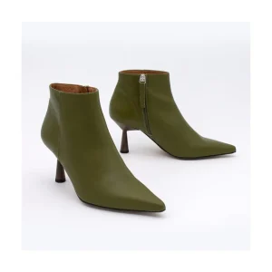 Ángel Alarcón Ruth - Leather Pointed Toe Heeled Ankle Boots Online