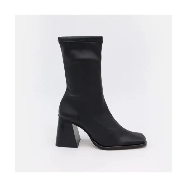 Ángel Alarcón Savegre - Elastic Sock-Type Ankle Booties With High Geometric Heels Online