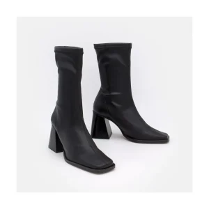 Ángel Alarcón Savegre - Elastic Sock-Type Ankle Booties With High Geometric Heels Online