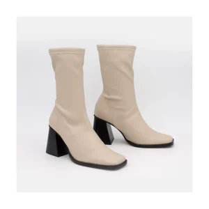 Ángel Alarcón Savegre - Elastic Sock-Type Ankle Booties With High Geometric Heels Clearance