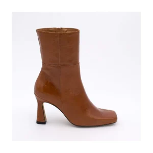 Ángel Alarcón Selena - Shiny Leather Ankle Boots With Zipper Fashion