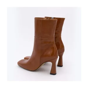Ángel Alarcón Selena - Shiny Leather Ankle Boots With Zipper Fashion